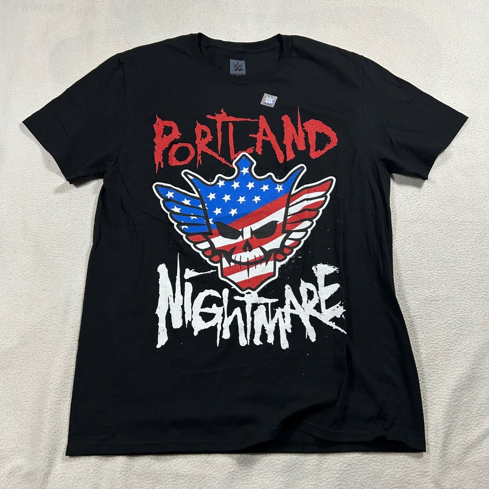 WWE Cody Rhodes T-Shirt Mens Large Black Portland Nightmare‎ Graphic Tee